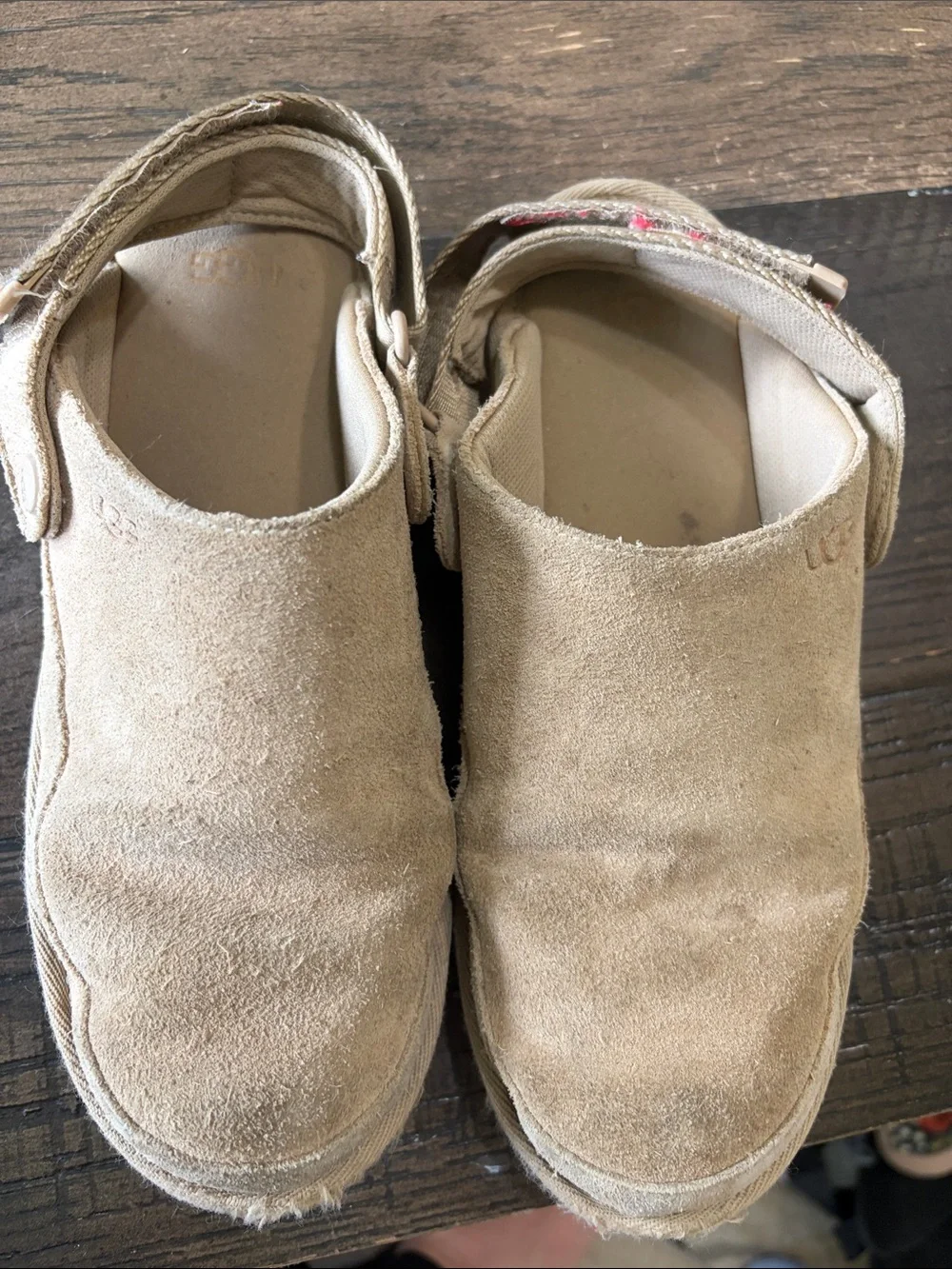 UGG Kids Suede Slide Sandals in Tan